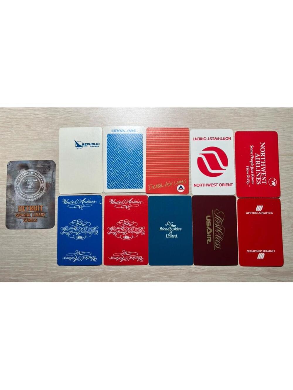 Airline Singles-Playing Cards, Swap Cards,  LOT of 11 ADVERTISING